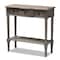 Baxton Studio Noelle French Provincial Gray Finished 1-Drawer Wood Console Table 155-8845 - alternate 1